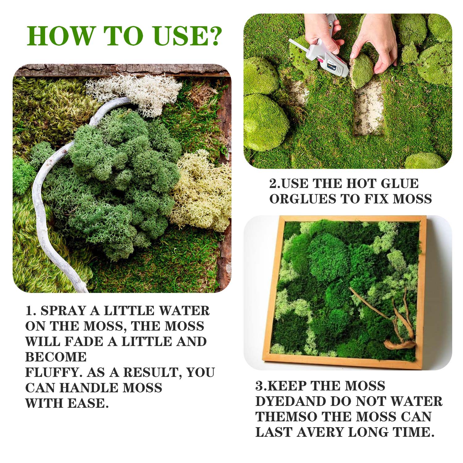 Artificial Green Plants Eterna - огляд і ціна Sphagnum Moss Dry