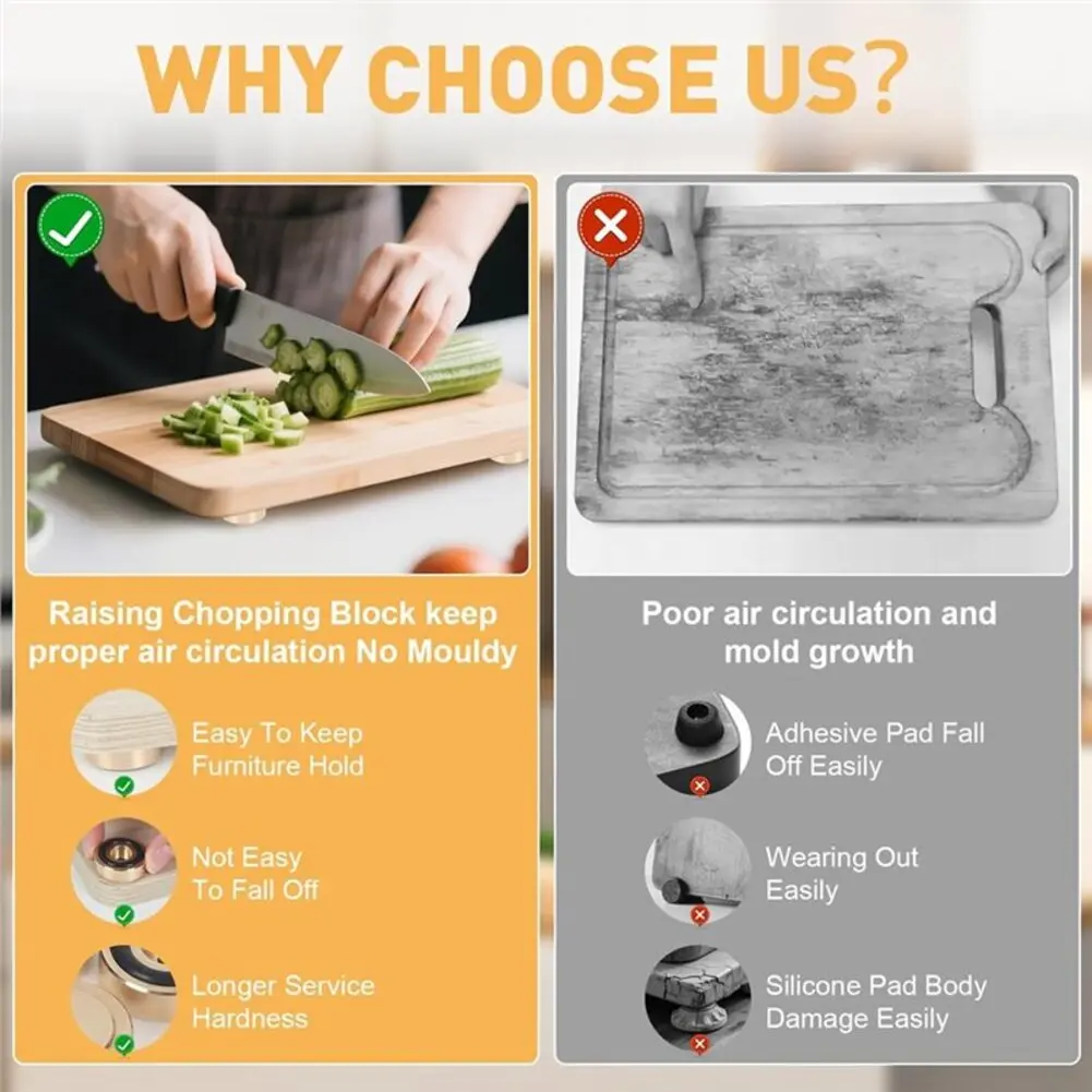 8 Brass Chopping Board Feet wi - огляд і ціна Cutting Board Foam