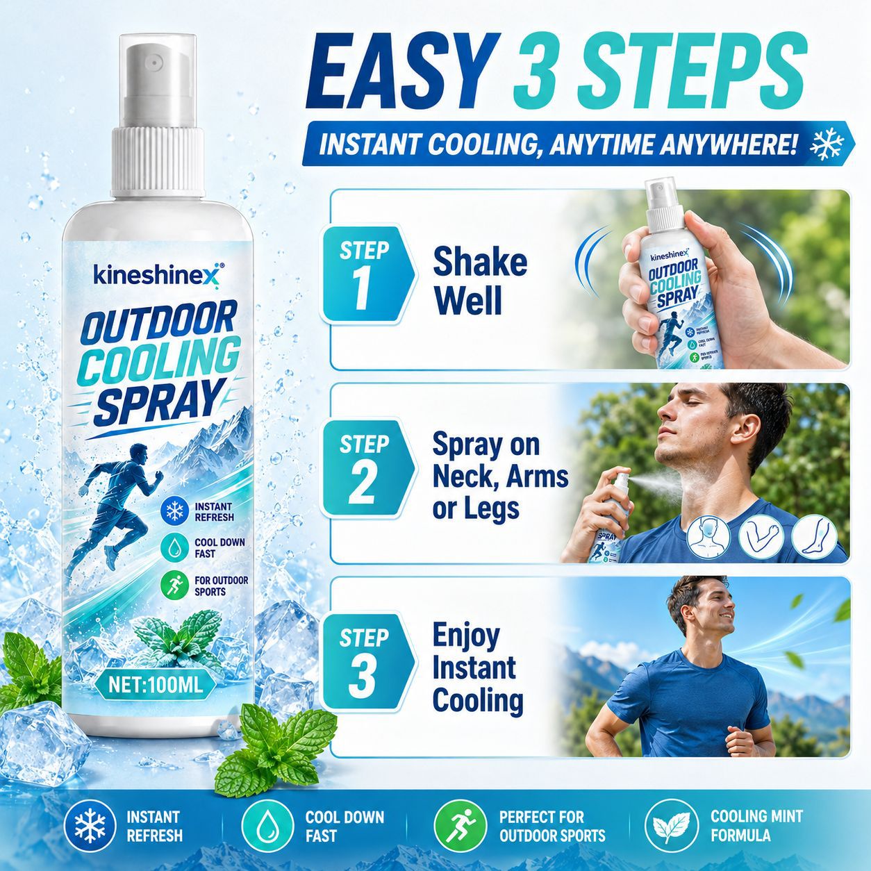 Outdoor Cooling Spray 100ml–In - огляд і ціна Misting Bottle Fine