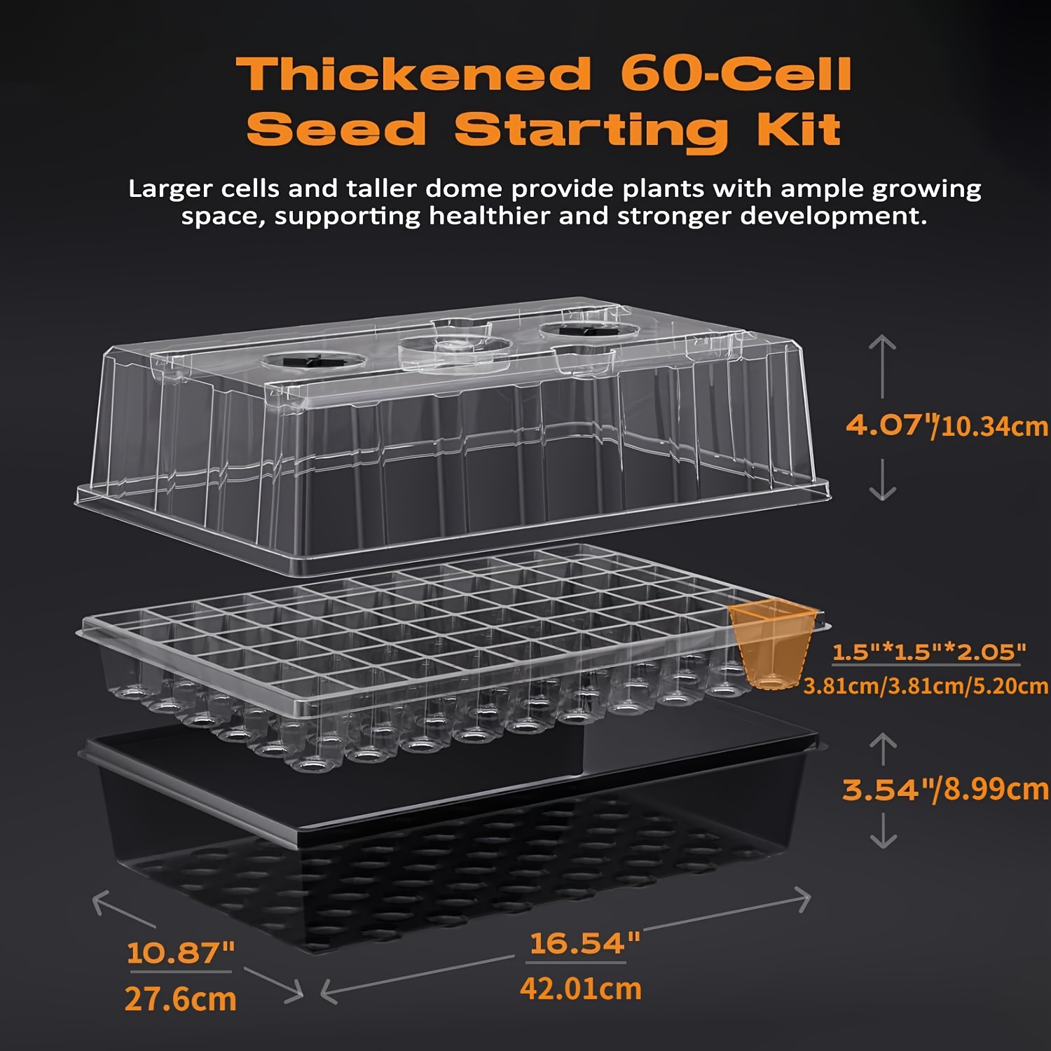 60-Cell Self-Watering Seedling - огляд і ціна Humidity Dome Kit