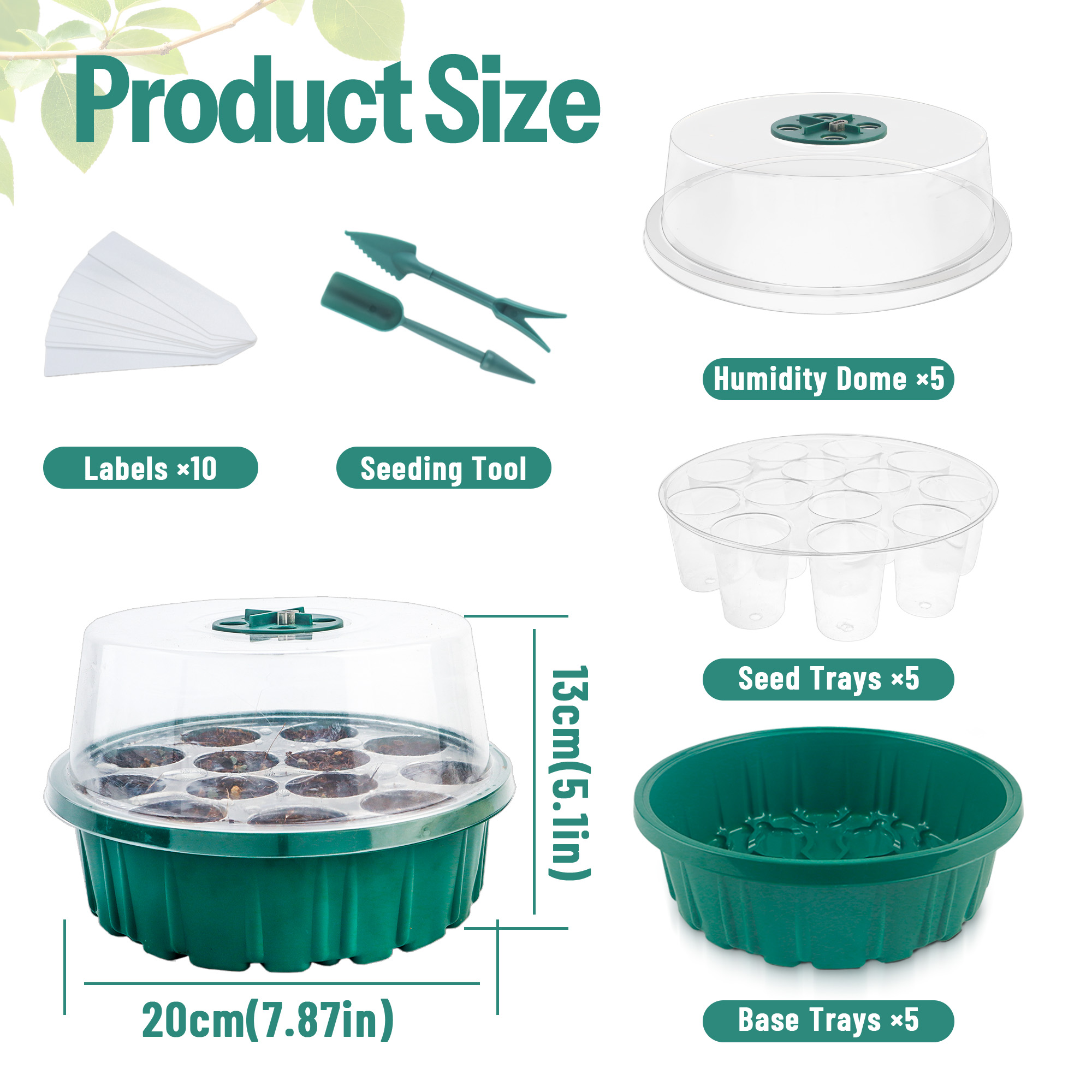 5 Pack Seed Starter Kit with P - огляд і ціна Humidity Dome Kit