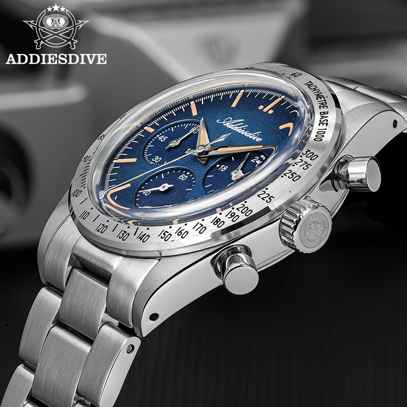 ADDIESDIVE New Men Watches Chr - огляд і ціна Plastic Dome Clear