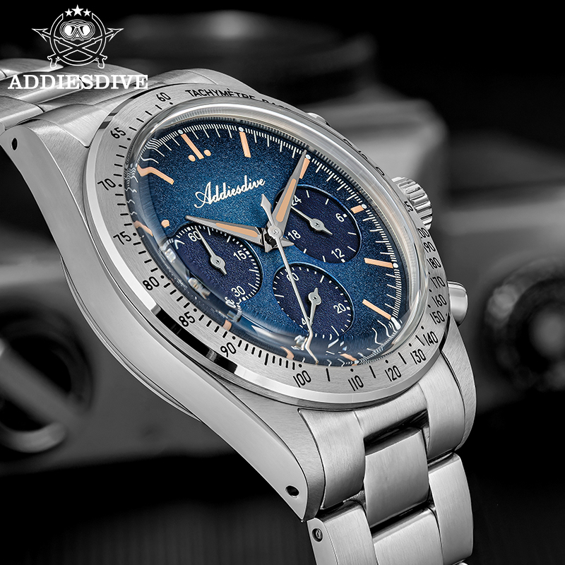 ADDIESDIVE New Men's Chronogra - огляд і ціна Plastic Dome Clear