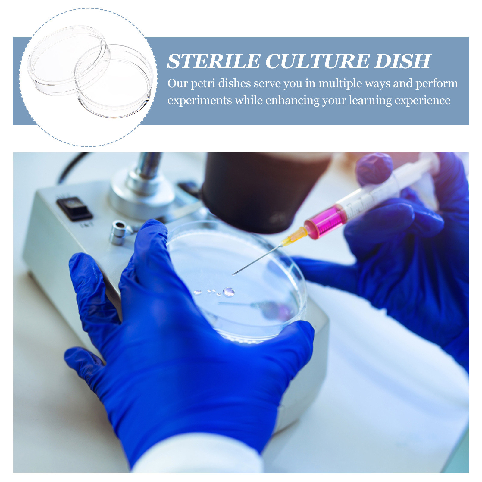 30Pcs Petri Dish Clear Plastic - огляд і ціна Agar Tissue Culture