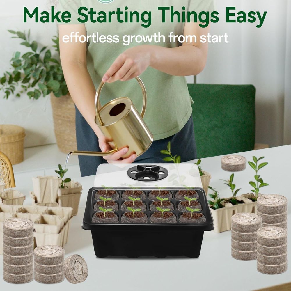 4 Pack Seed Starter Tray with  - огляд і ціна Peat Pellet Tray