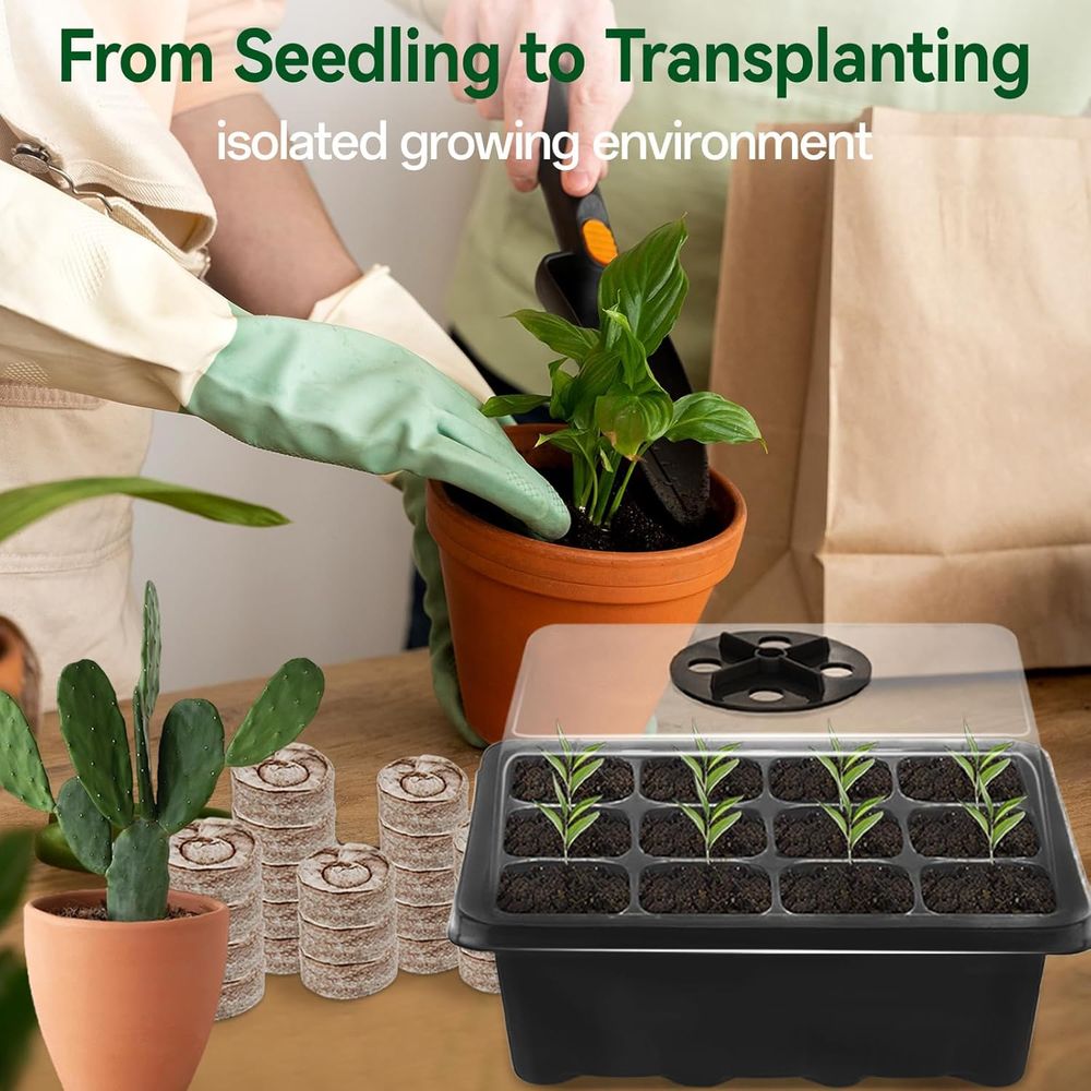4 Pack Seed Starter Tray with  - огляд і ціна Peat Pellet Tray