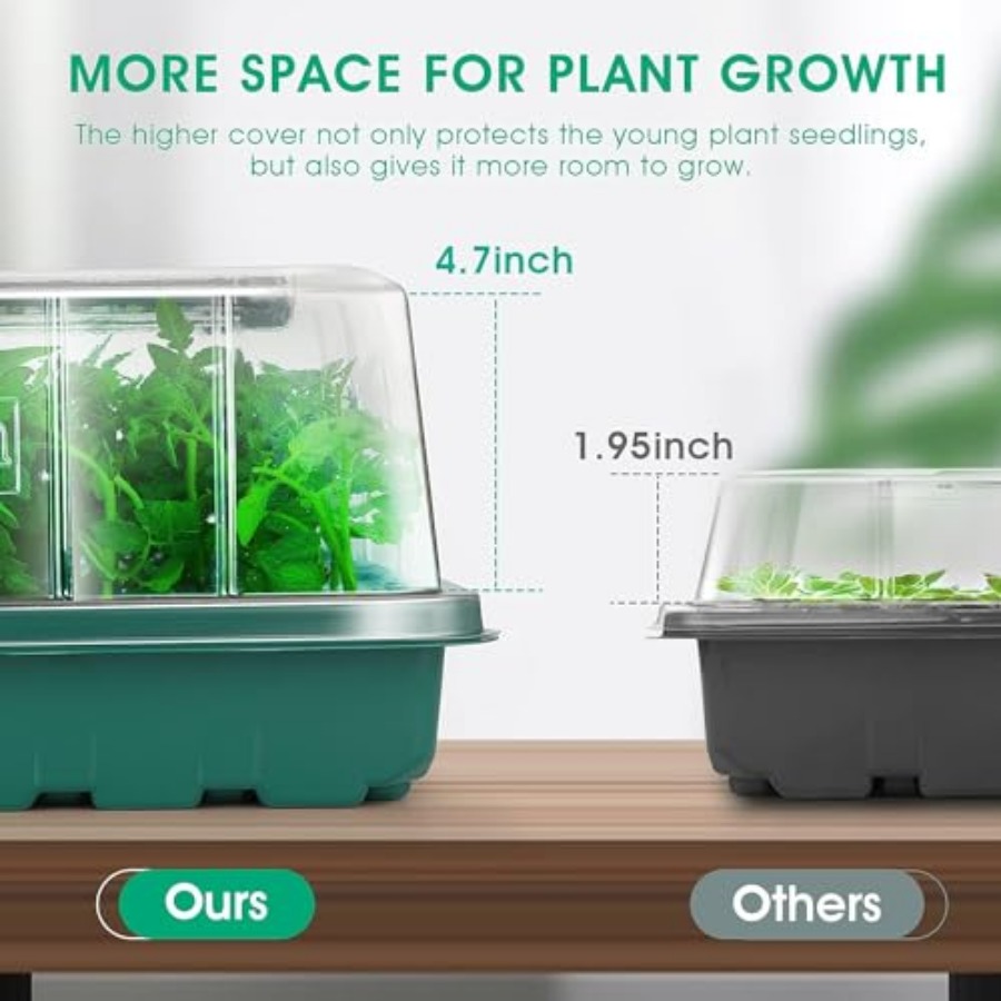 Seed Starter Tray with Grow Li - огляд і ціна Humidity Dome Kit