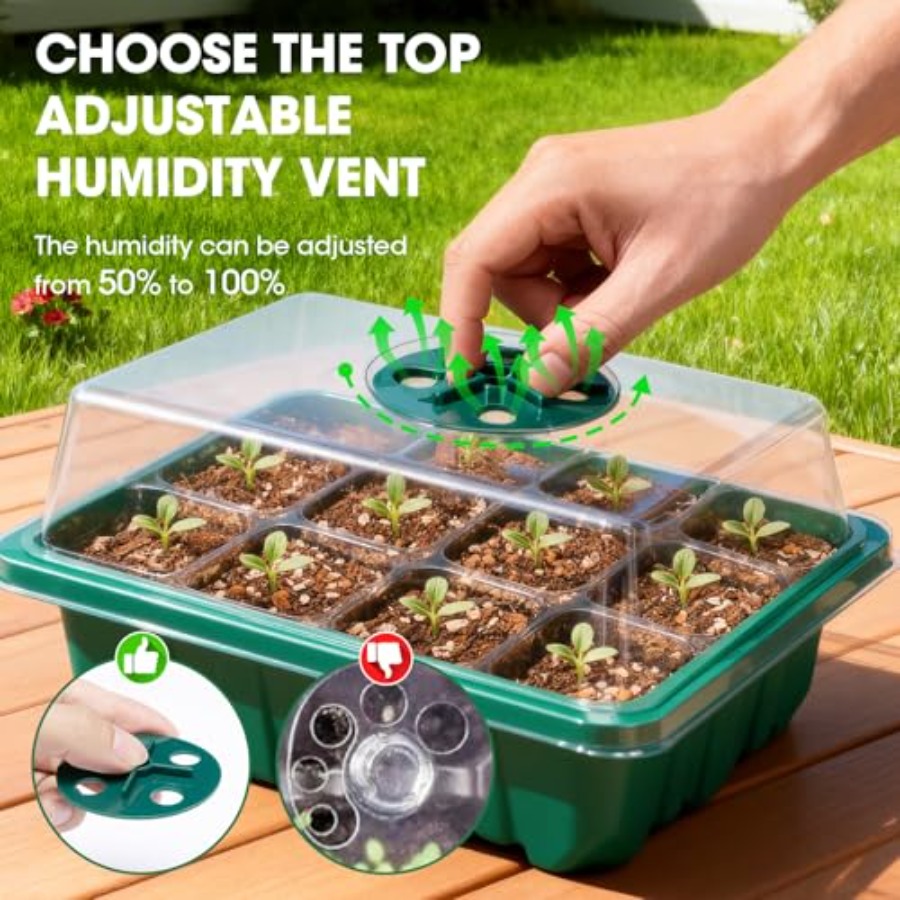 5 Packs Seed Starter Tray with - огляд і ціна Humidity Dome Kit